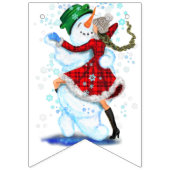 Noël Snowman et Danseuses Danseuses Drapeaux de la (Premier drapeau)