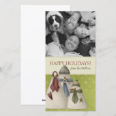 Noël Snowman Famille Cartes photos (Devant / Derrière)