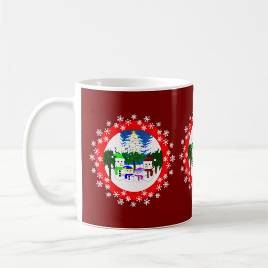 Noël Snowman Family Mug (Gauche)