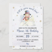 Noël Snowman Invitation Anniversaire (Devant)