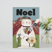 Noel Snowman Kaart (Staand voorkant)