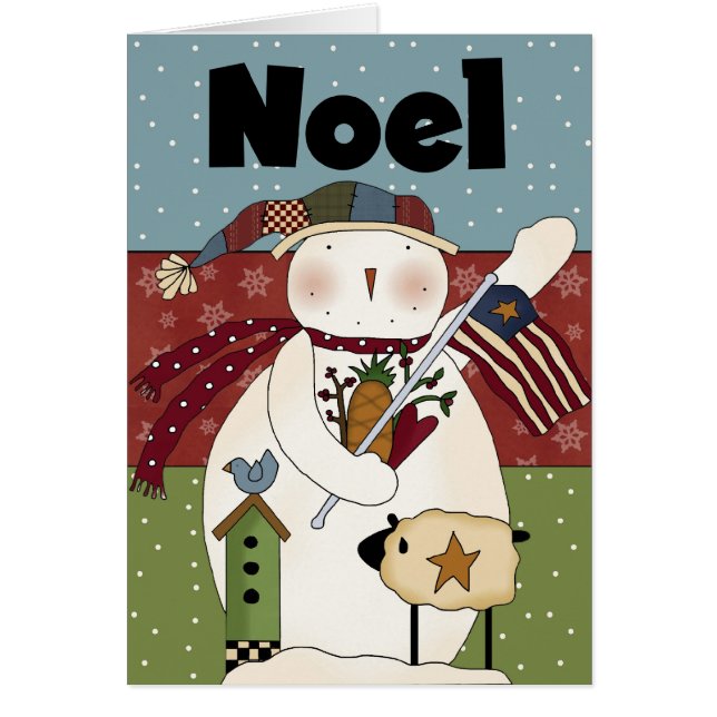 Noel Snowman Kaart (Voorkant)