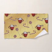 Noël Snowmann chocolat chaud et sucre de canne (Serviette à main)