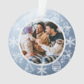 Noël Snowy Deux Côtés Nom et Année Photo Nom (devant)