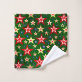 noël, star, célébration, décoration, Noël, (Gant de toilette)