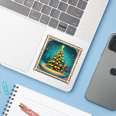 noel sticker (Laptop met iPhone)