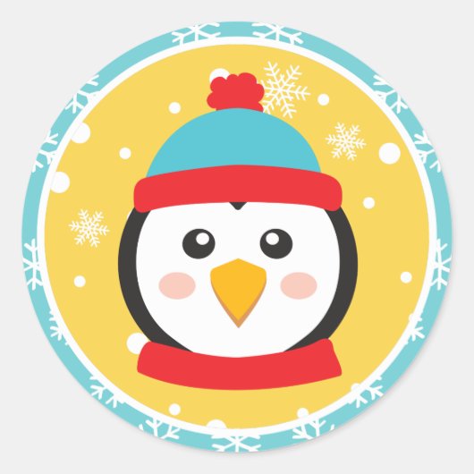 Noël - Stickers en pingouin (Round) (Devant)