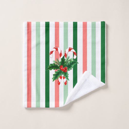 Noël Stripes Deer (Gant de toilette)