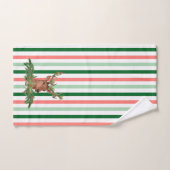 Noël Stripes Deer (Serviette à main)