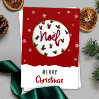Noël Sucre Cookie Emballage Cartes Festive Rouge