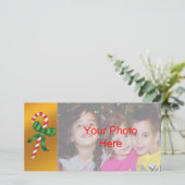 Noël Sucre de canne Carte photo Modèle (Debout devant)