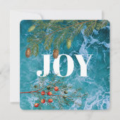 Noël Summer Ocean Beach Joie Carte de Noël (Devant)