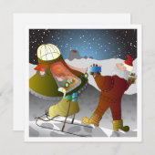 Noël sur la carte de lune (Devant / Derrière)