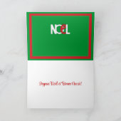 NOEL sur la carte rouge de Noël (Intérieur)