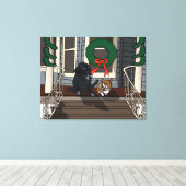 Noël sur le porche avant, toile enveloppée (Insitu (Plancher de Bois))