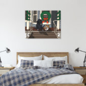 Noël sur le porche avant, toile enveloppée (Insitu(Chambre))