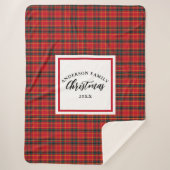 Noël Tartan Plaid Nom de famille Année (Devant)