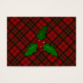 Noël tartan rouge vacances plaid Holly twig (Devant)