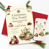 Noël Tea Party Invitation Modèle