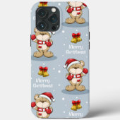 Noël Teddy Bear Joyeux coque iphone Mate (Verso)