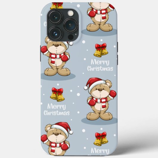Noël Teddy Bear Joyeux coque iphone Mate (Verso)