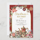 Noël Thé Fête Invitation (Devant)