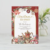 Noël Thé Fête Invitation (Debout devant)