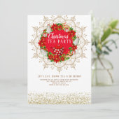 Noël Thé Fête Invitation (Debout devant)