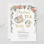 Noël Thé Fête Invitation (Devant)