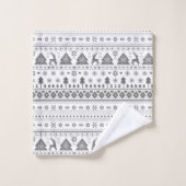 Noël traditionnel scandinave gris (Gant de toilette)