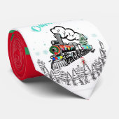 Noël train vacances mens cravates arbres (Roulé)