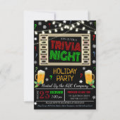 Noël Trivia Night Party Invitation (Devant)