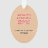 Noël tropical Flamant rose rose (dos)