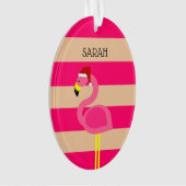 Noël tropical Flamant rose rose (devant)