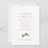 Noël tropical Simple Faire-part de mariage Blanc (Devant)