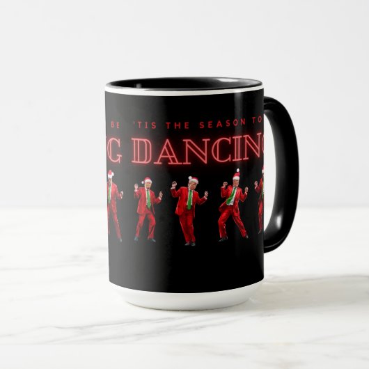 Noël Trump Dancing Mug 15oz (Devant droit)