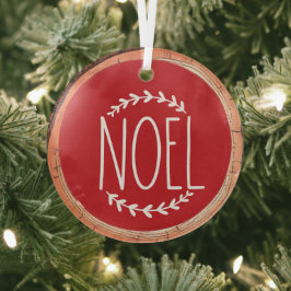 Noel Typography Keepsake Tree Glas Ornament