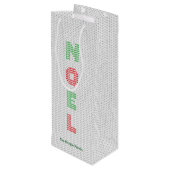 Noel Typography Kersttrui Wijn Cadeautas (Achterkant Gekanteld)