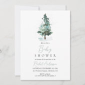 Noël Vacances d'hiver Baby shower Invitation (Devant)