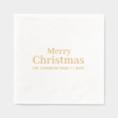 Noël Vacances Élégant Moderne Minimale Or (Recto)