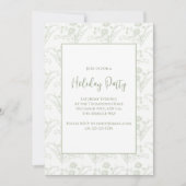 Noël Vacances Élégante verdure QR Code Carte (Devant)