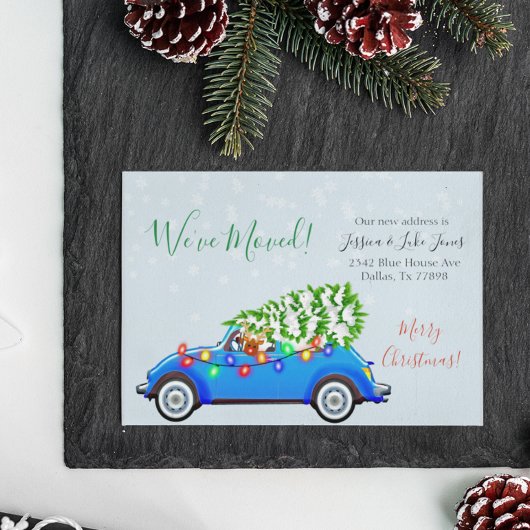 Noël Vacances Faire-part Nous avons déménagé