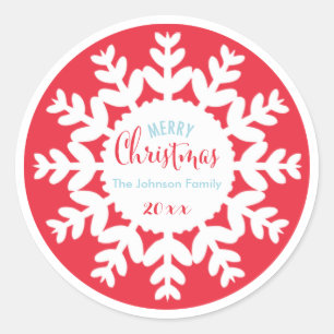 Noël vacances   Flocon de neige   autocollant
