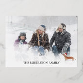 Noël Vacances Gold Tan Dachshund Chien Photo (Verso)