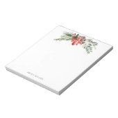 Noël Vacances hiver Stationery Floral Bloc-notes (Tourné)
