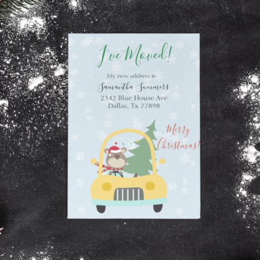 Noël Vacances J'ai déménagé Faire-part