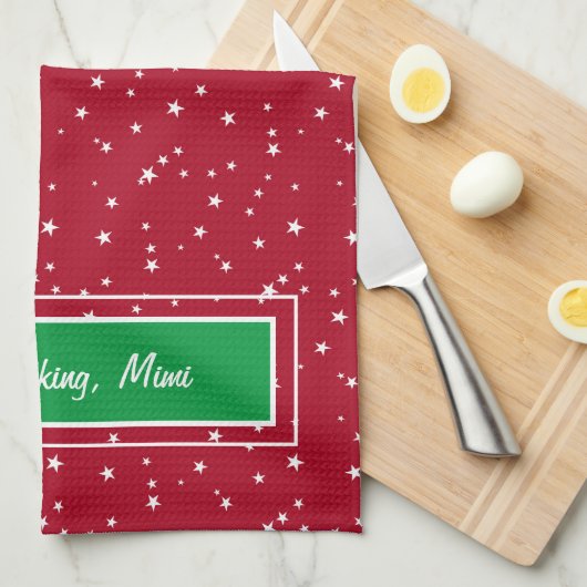 Noël Vacances Joyeux Cuisine Serviette (Quart Plié)