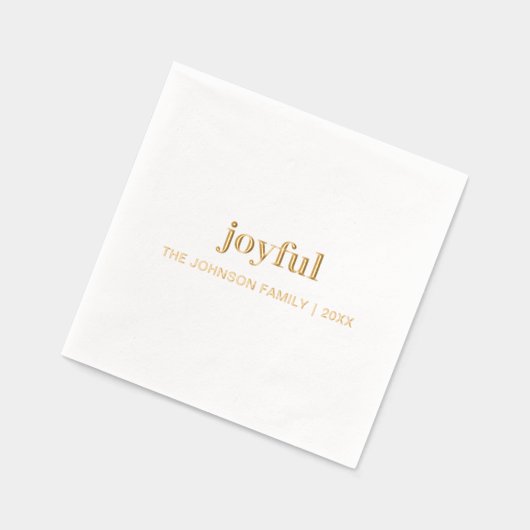 Noël Vacances Joyeux Or moderne (Gauche)