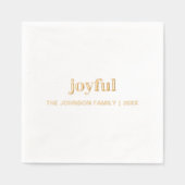 Noël Vacances Joyeux Or moderne (Recto)