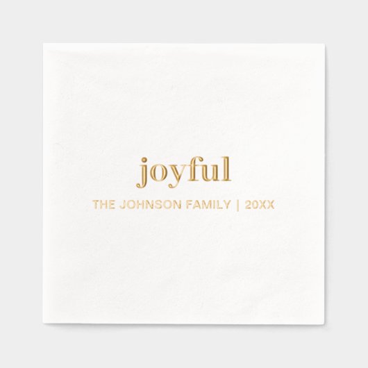 Noël Vacances Joyeux Or moderne (Recto)